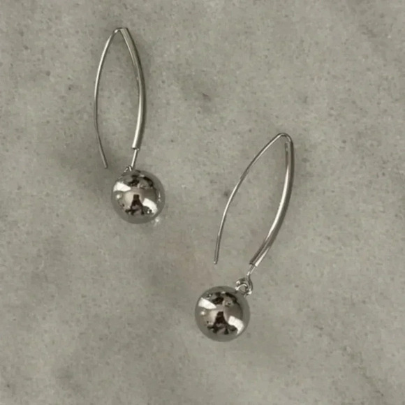 COPY - Sterling Silver Hook Dangle Ball Hoop Earrings
Brand New - Picture 4 of 4